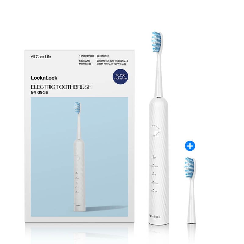 Bàn Chải Đánh Răng Điện LocknLock Electric Toothbrush 3.7V, 1.8W - Màu Trắng - ENR331WHT, , large image number null